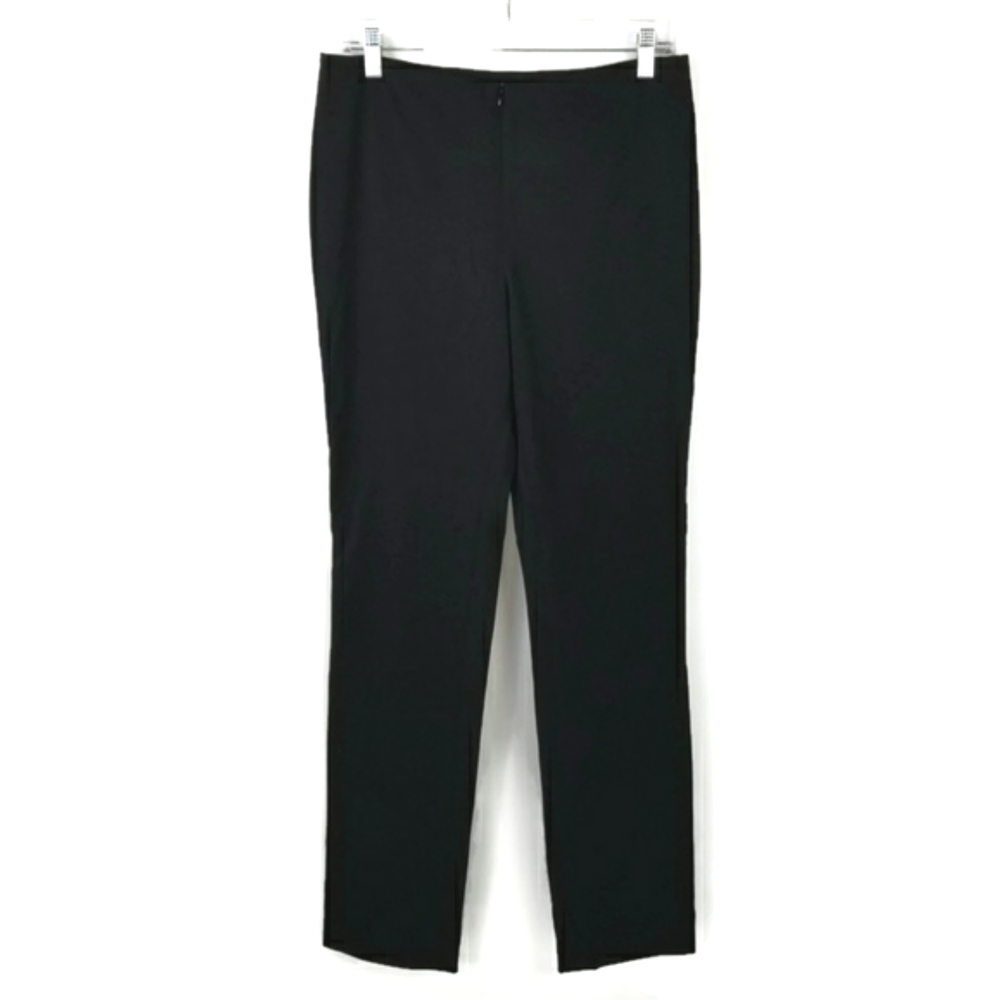 Don Caster Collection Black Flat Front Straight Leg Dress Pants Womens Size 8